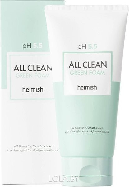 Гель для умывания для чувствительной кожи Heimish All Clean Green Foam pH 5.5 150 мл