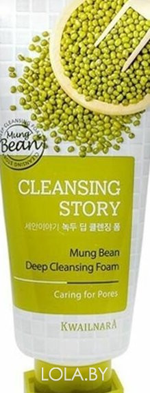 Пенка для умывания Welcos питательная Cleansing Story Foam Cleansing Mung beans 120гр