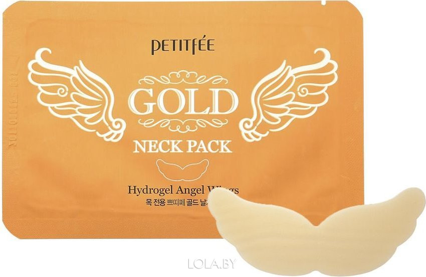 Гидрогелевая маска-патч Petitfee для шеи АНТИВОЗРАСТНАЯ/ЗОЛОТО Gold Neck Pack