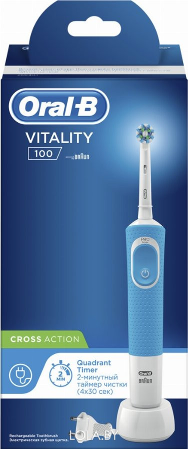 Электрическая зубная щетка Braun Oral-B Vitality PRO CrossAction Blue D100.413.1