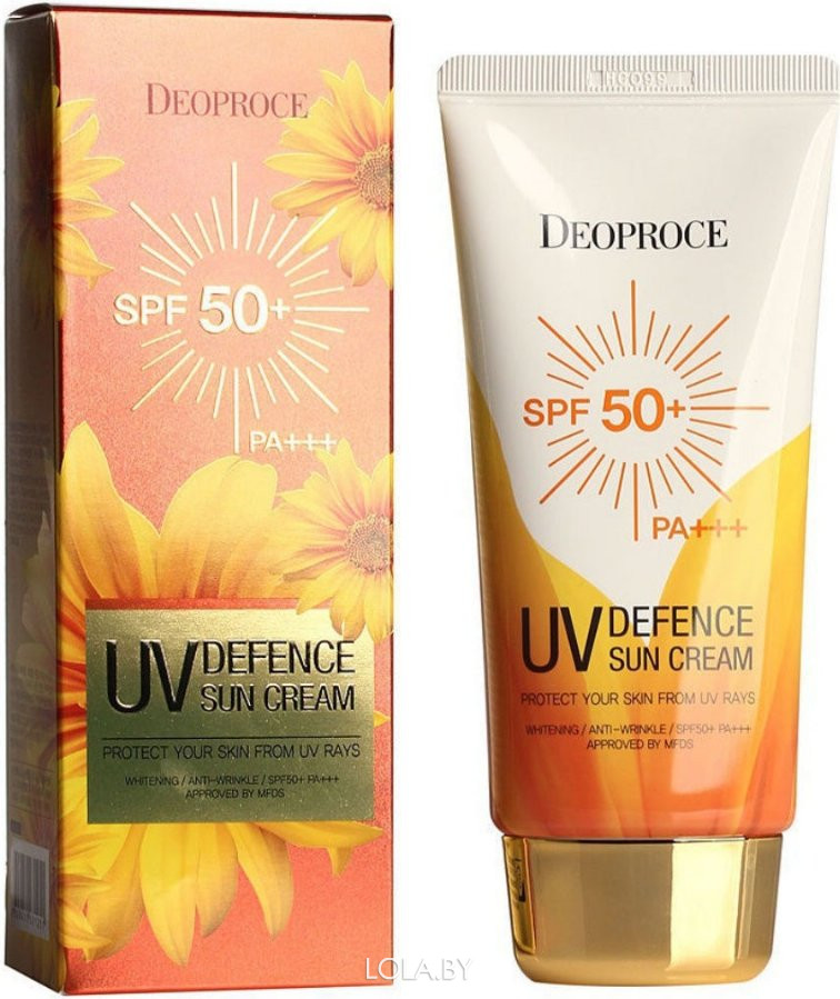 Крем солнцезащитный для лица и тела Deoproce UV DEFENCE SUN PROTECTOR SPF50+ PA+++ 70 гр