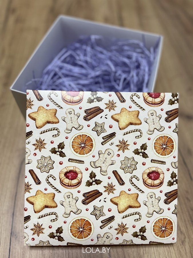 Коробка подарочная 20 см * 20 см пряники gingerbread