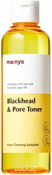 Тоник MANYO FACTORY против черных точек с BHA-кислотой Blackhead & Pore Toner 210мл