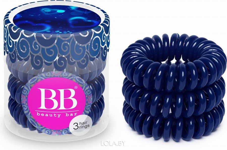 Набор резинок для волос Beauty Bar Темно-синий  Navy blue 3 шт