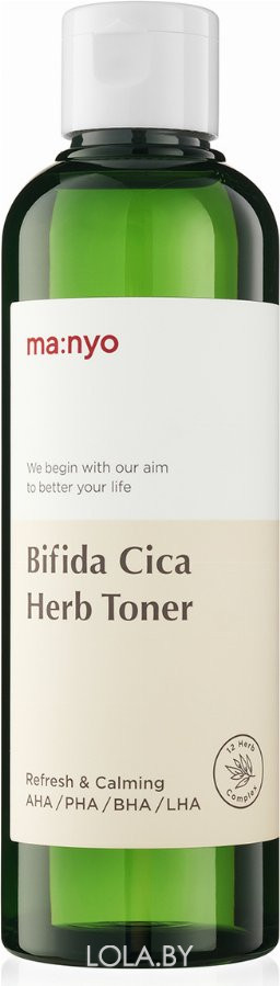 Очищающий тоник Manyo Factory для чувствительной кожи Bifida Cica Herb Toner 210 мл