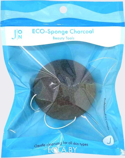Спонж конняку J:ON ДРЕВЕСНЫЙ УГОЛЬ ECO-Sponge Charcoal