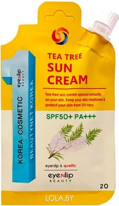 Солнцезащитный крем для лица Eyenlip SPF50 + / PA +++ TEA TREE SUN CREAM 20гр