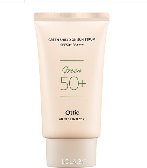 Солнцезащитная сыворотка Ottie для чувствительной кожи Green Shield On Sun Serum SPF50+PA++++ 60 мл