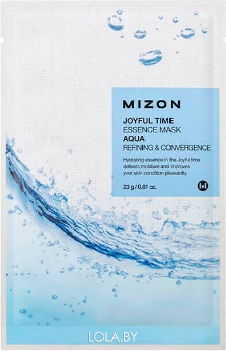 Тканевая маска для лица с морской водой Mizon Joyful Time Essence Mask Aqua 23 гр