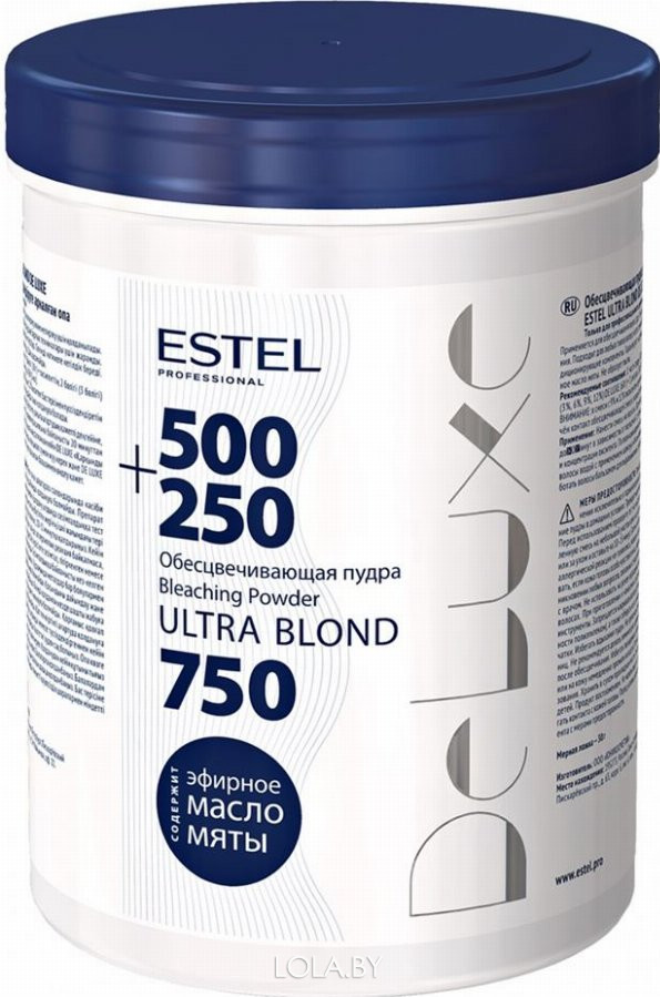 Обесцвечивающая пудра для волос  ESTEL ULTRA BLOND DE LUXE 750 г