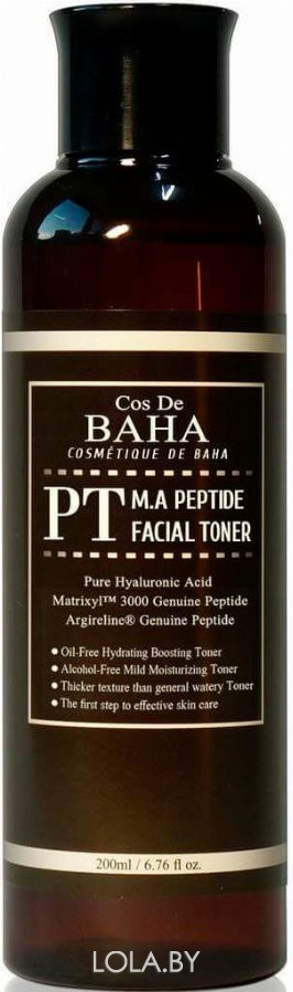 Пептидный тонер  Cos De Baha PT M.A Peptide Facial Toner 200 мл