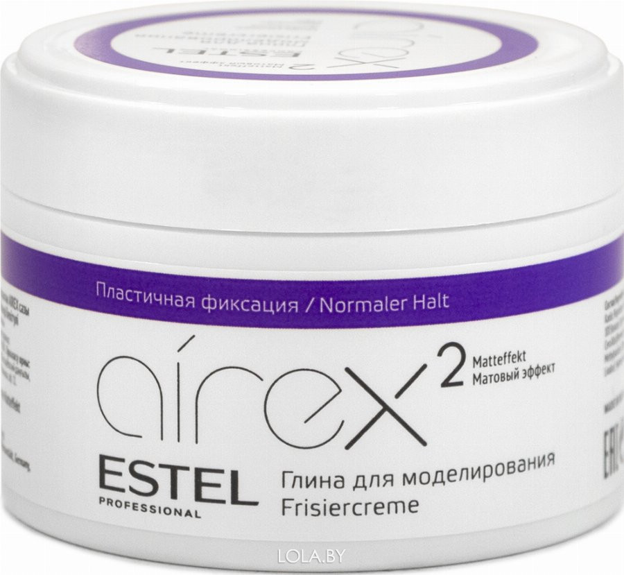 Глина ESTEL для моделирования волос с матовым эффектом Пластичная фиксация AIREX 65 мл