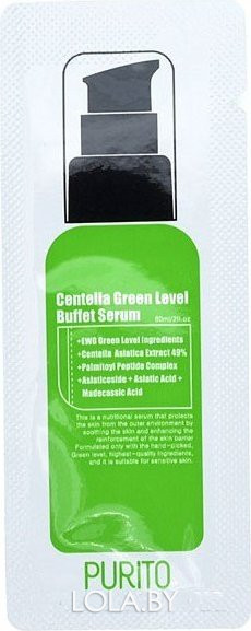 ПРОБНИК Сыворотка с центеллой Purito Centella Green Level Buffet Serum 1 мл