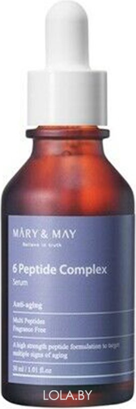 Антивозрастная сыворотка Mary & May 6 Peptide Complex Serum 30 мл