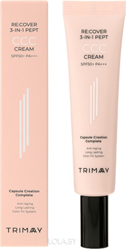 Тональный ССС крем с пептидами Trimay Re:cover 3-in-1 Pept CCC Cream SPF50+PA+++ 30 мл