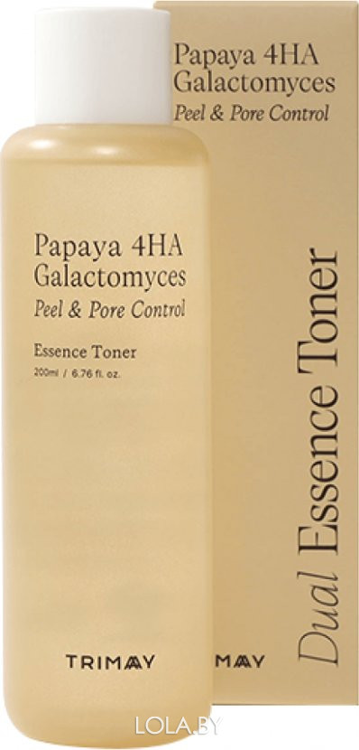 Тонер-эссенция кислотный пилинг Trimay с папайей и галактомисисом Papaya 4HA Galactomyces Peel & Pore Control Toner 200 мл