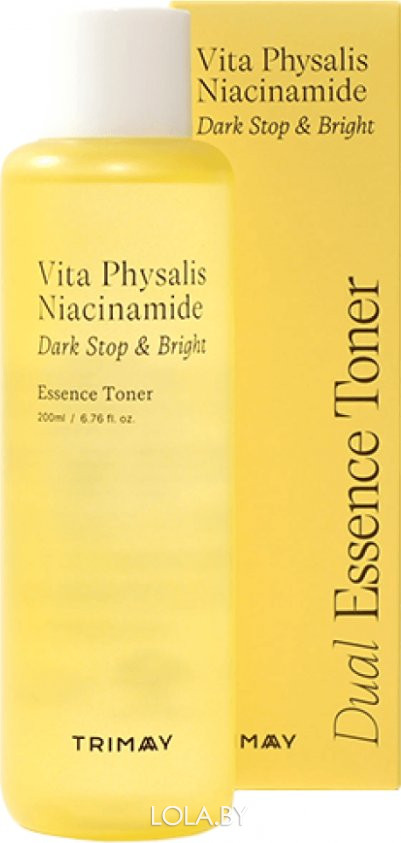 Тонер-эссенция Trimay для осветления с физалисом и ниацинамидом Vita Physalis Niacinamide Dark Stop & Bright Toner 200 мл