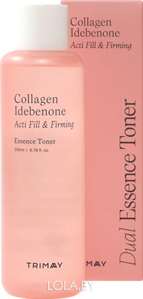 Тонер-эссенция Trimay для упругости кожи с коллагеном и идебеноном Collagen Idebenone Acti Fill & Firming Toner 200 мл