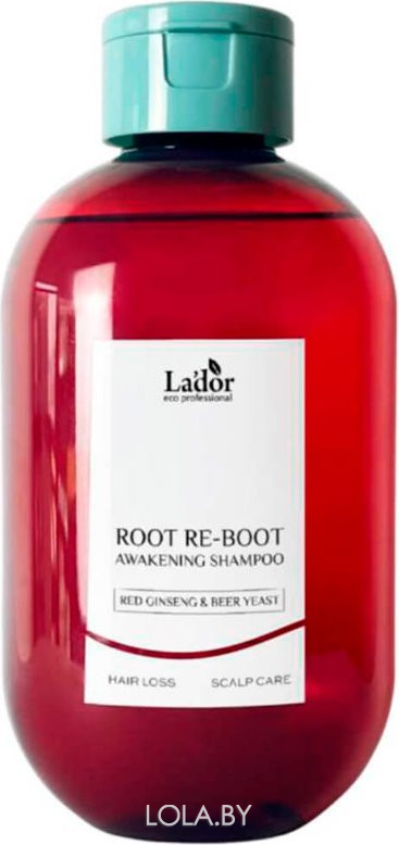 Шампунь для роста волос Lador ROOT RE-BOOT AWAKENING SHAMPOO RED GINSENG & BEER YEAST 300 мл