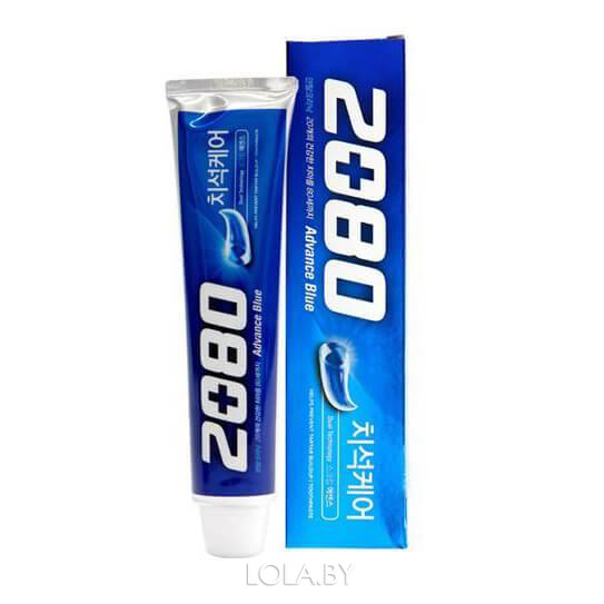 Отбеливающая зубная паста Aekyung 2080 Advance Blue Toothpaste Scrub Essence 100 гр