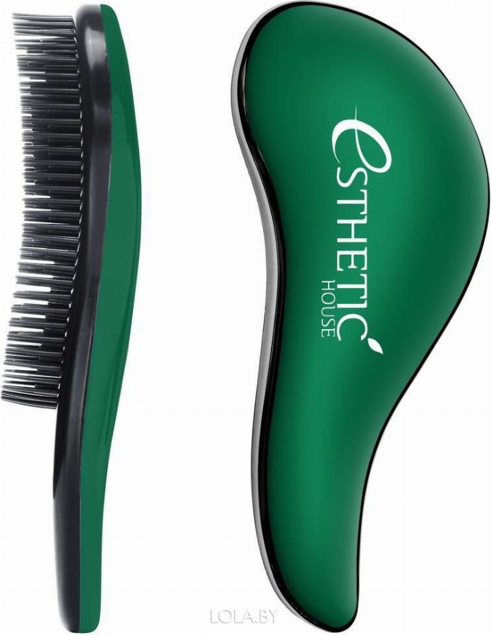 Расческа для волос Esthetic House пластик темно зеленая 18*7 см green