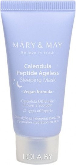 Маска ночная с календулой и пептидами Mary & May Calendula Peptide Ageless Sleeping Mask 30 гр