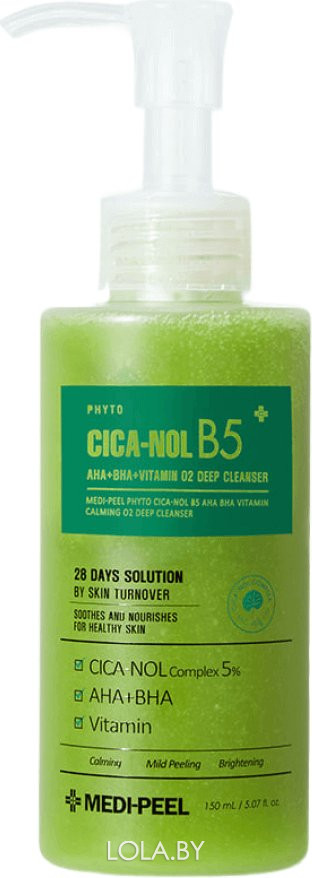 Гель-пенка Medi-Peel с кислотами Phyto Cica-Nol B5 AHABHA Vitamin Calming O2 Deep Cleanser 150 мл