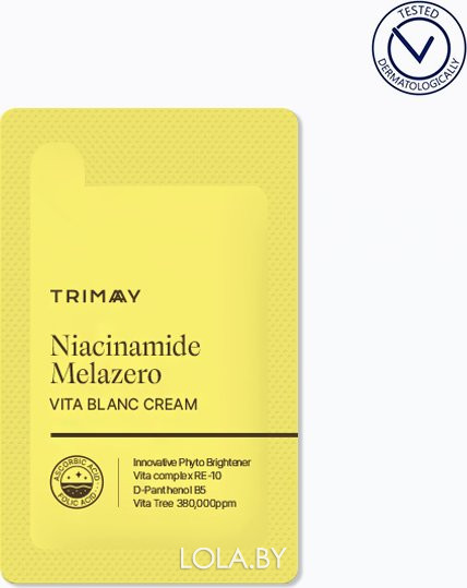 ПРОБНИК Осветляющий крем Trimay c ниацинамидом Niacinamide Melazero Vita Blanc Cream 1 мл