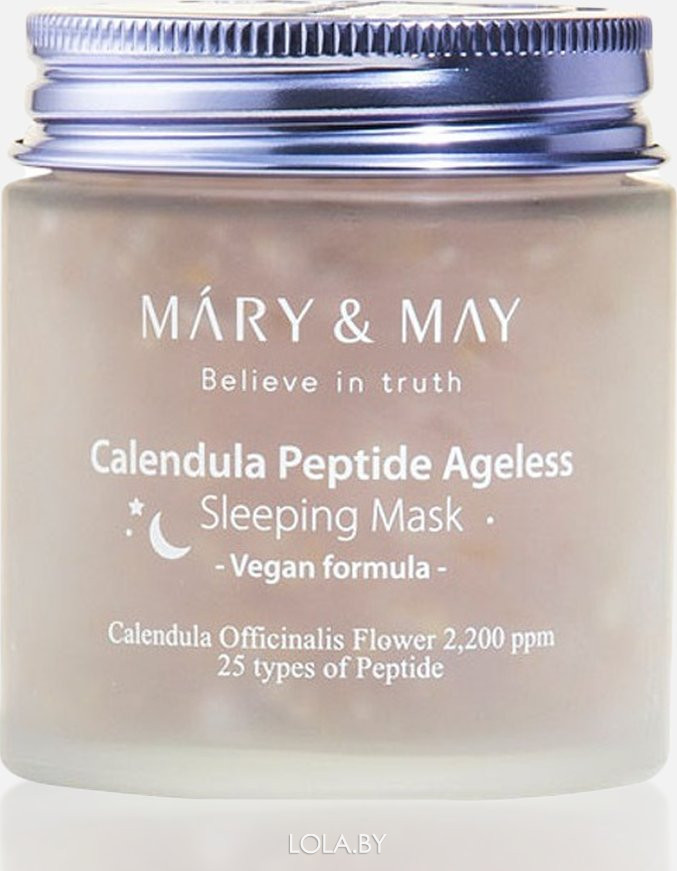 Маска ночная с календулой и пептидами Mary & May Calendula Peptide Ageless Sleeping Mask 110 гр