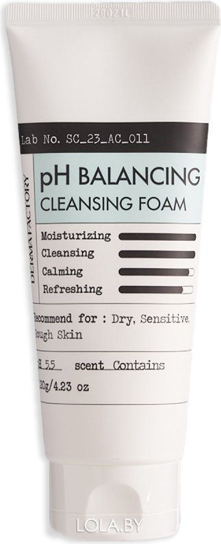 Низкокислотная пенка для умывания Derma Factory pH Balancing Cleansing Foam 120 мл