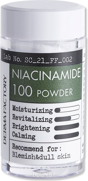 Косметический порошок ниацинамида для ухода за кожей Derma Factory Niacinamide 100 Powder 9 мл
