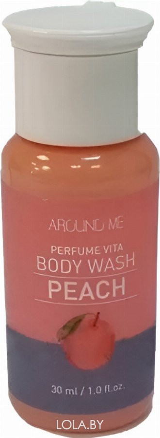 Гель для душа Welcos с экстрактом персика Around Me Perfumed Vita Body Wash Peach Mini 30 мл