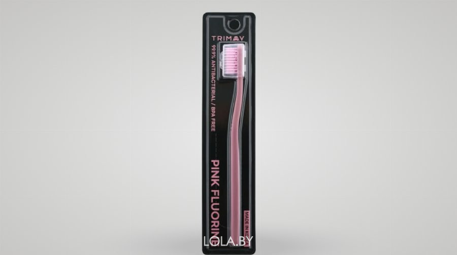 Зубная антибактериальная щетка Trimay Pink Fluorine Toothbrush