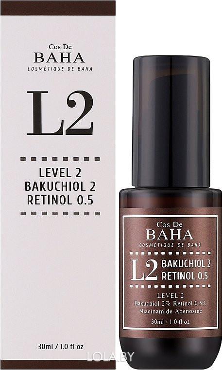 Сыворотка Cos De Baha L2 Bakuchiol & Retinol Serum 30 мл