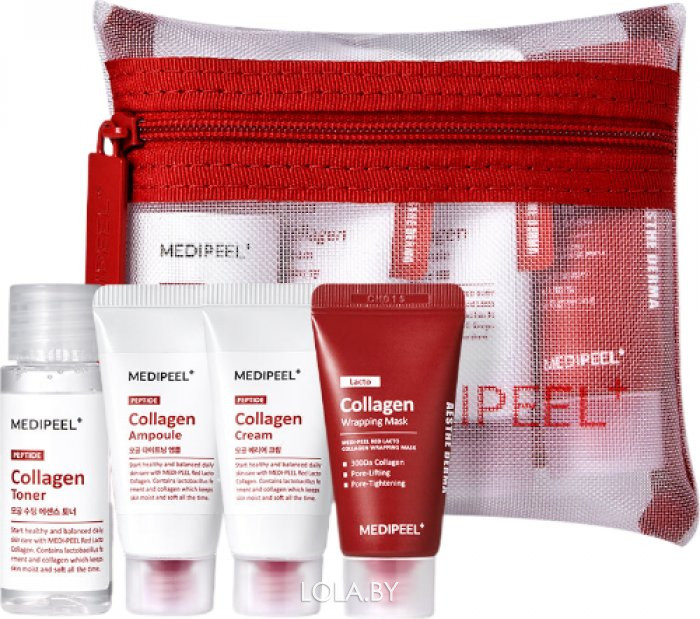 Укрепляющий travel-набор средств Medi-Peel с коллагеном Red Lacto Collagen Trial Kit