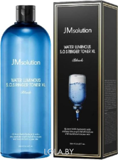 Глубоко увлажняющий тоник для лица JMsolution с аквасилом Water Luminous S.O.S Ringer Toner XL Black 600 мл