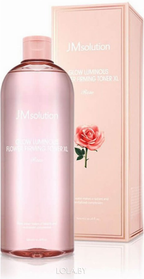 Укрепляющий тоник для лица с экстрактом розы JMsolution Glow Luminous Flower Firming Toner XL Rose 600 мл