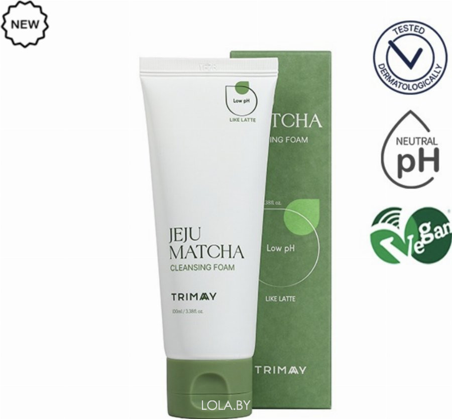 Слабокислотная пенка Trimay с чаем матча Jeju Matcha Low pH Cleansing Foam 100 мл