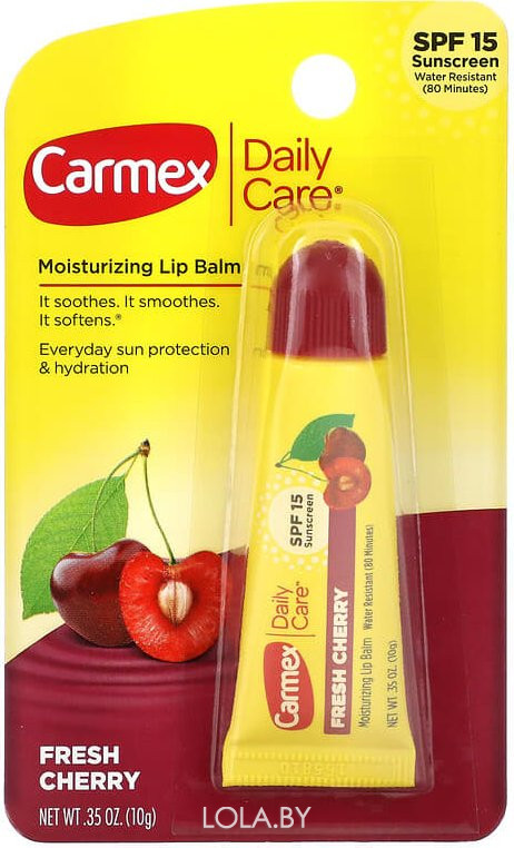 Бальзам для губ Carmex вишня SPF 15 в тубе cherry 10 гр