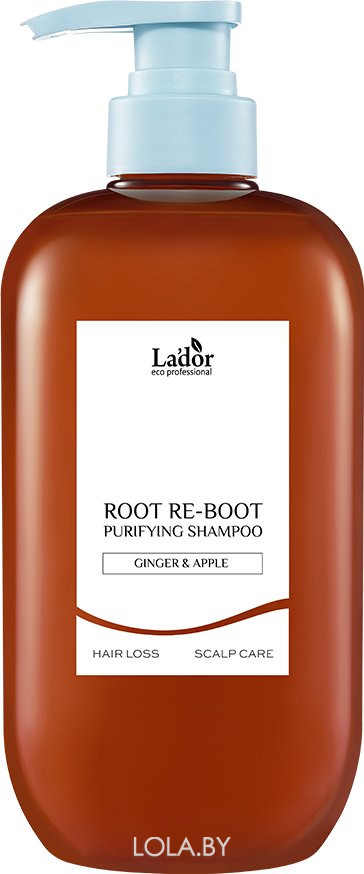 Шампунь LA'DOR для чувствительной кожи головы ROOT RE-BOOT PURIFYING SHAMPOO (GINGER & APPLE) 800 мл Шампунь LA'DOR для чувствительной кожи головы ROOT RE-BOOT PURIFYING SHAMPOO (GINGER & APPLE) 800 мл