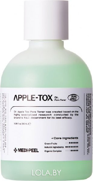 Кислотный тоник Medi-Peel с зелеными фруктами для жирной кожи Dr.Apple-Tox Pore Toner  500 мл