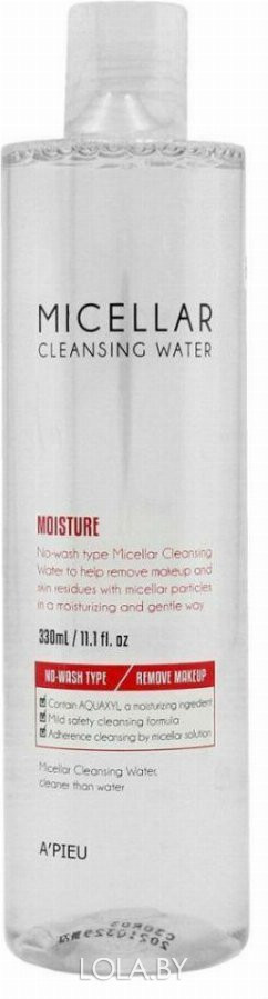 Мицеллярная вода A'PIEU увлажняющая Micellar Cleansing Water Moisture 330мл Мицеллярная вода A'PIEU увлажняющая Micellar Cleansing Water Moisture 330мл