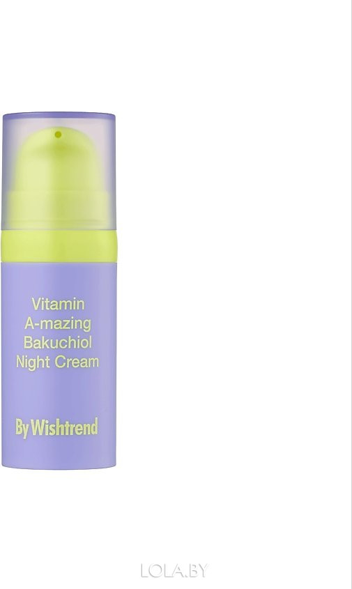 Крем для лица ночной By Wishtrend ретинол и бакучиол Vitamin A-mazing bakuchiol night cream (МИНИАТЮРА) 10 гр Крем для лица ночной By Wishtrend ретинол и бакучиол Vitamin A-mazing bakuchiol night cream (МИНИАТЮРА) 10 гр