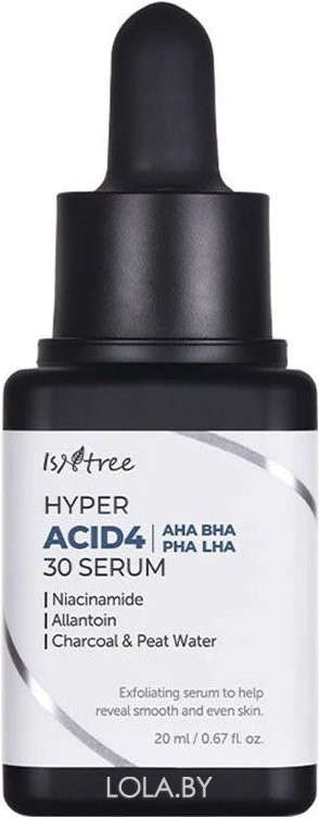 Сыворотка - пилинг ISNTREE с кислотным комплексом HYPER ACID4 AHA BHA PHA LHA 30 SERUM 20 мл Сыворотка - пилинг ISNTREE с кислотным комплексом HYPER ACID4 AHA BHA PHA LHA 30 SERUM 20 мл