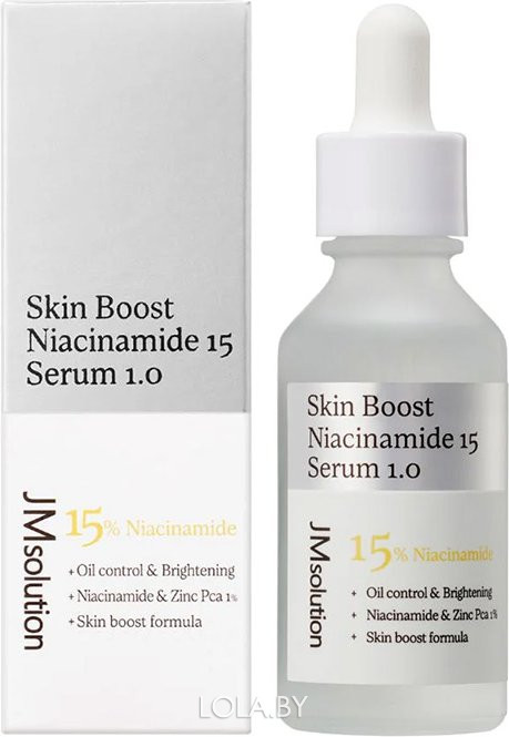Сыворотка JMSOLUTION с ниацинамидом для сужения пор Skin Boost Niacinamide 15 Serum 1.0 30 мл Сыворотка JMSOLUTION с ниацинамидом для сужения пор Skin Boost Niacinamide 15 Serum 1.0 30 мл