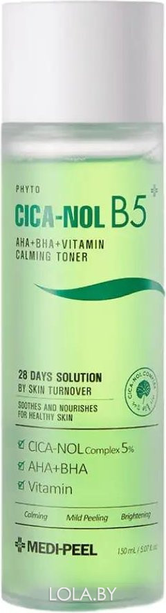 Восстанавливающий тоник Medi-Peel против воспалений Phyto Cica Nol B5 AHA BHA Vitamin CalmingToner 50мл Восстанавливающий тоник Medi-Peel против воспалений Phyto Cica Nol B5 AHA BHA Vitamin CalmingToner 50мл