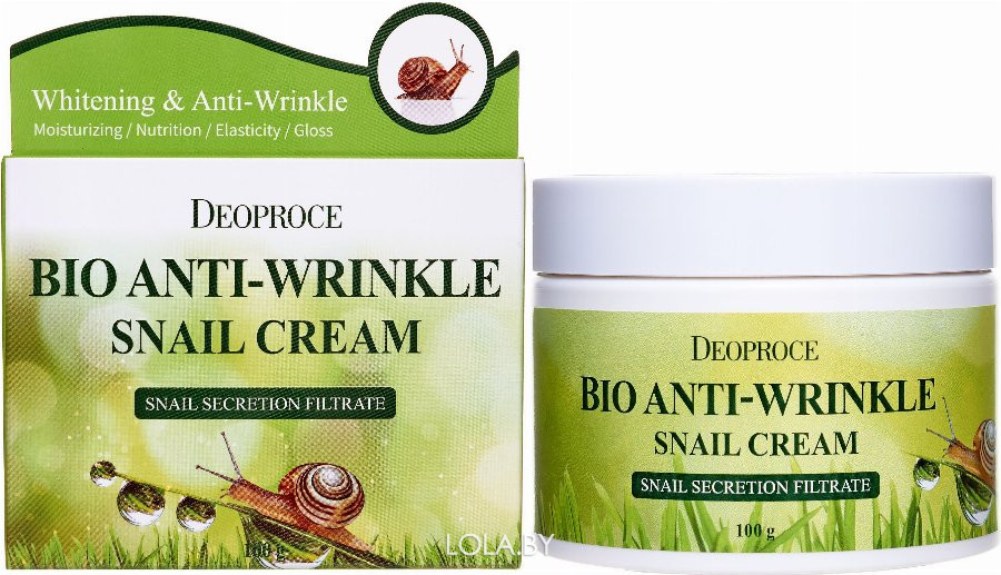 Био-крем Deoproce против морщин с экстрактом улитки Bio Anti-Wrinkle Snail Cream 100гр Био-крем Deoproce против морщин с экстрактом улитки Bio Anti-Wrinkle Snail Cream 100гр