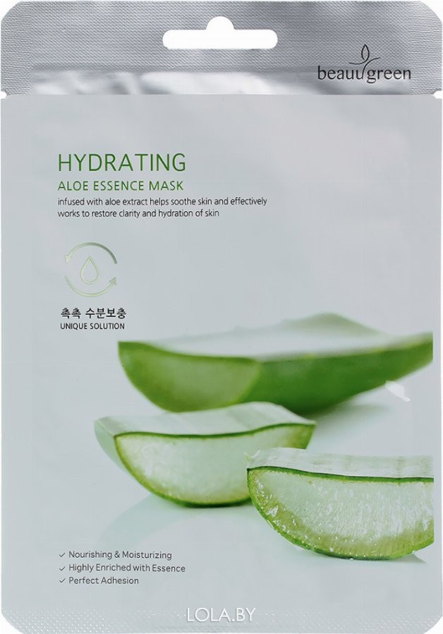 Тканевая маска BeauuGreen Premium Aloe Essence mask 23g Тканевая маска BeauuGreen Premium Aloe Essence mask 23g