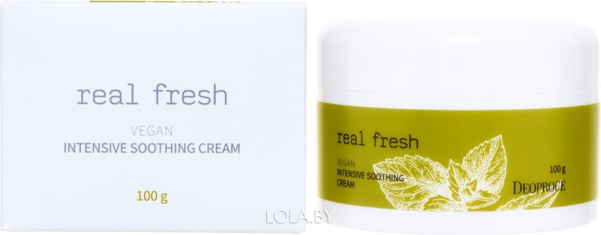 Крем для лица DEOPROCE успокаивающий REAL FRESH VEGAN INTENSIVE SOOTHING CREAM Крем для лица DEOPROCE успокаивающий REAL FRESH VEGAN INTENSIVE SOOTHING CREAM