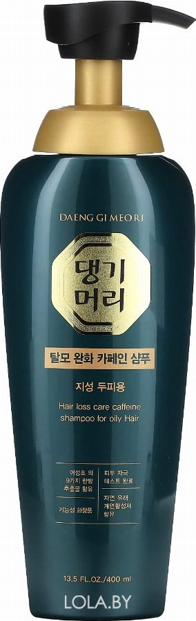 Шампунь DAENG GI MEO RI  для жирной кожи головы Hair loss care caffein shampoo for oily hair (without individual box) 400 мл